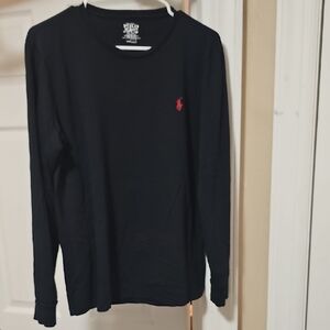 Ralph Lauren Black Polo with White Logo